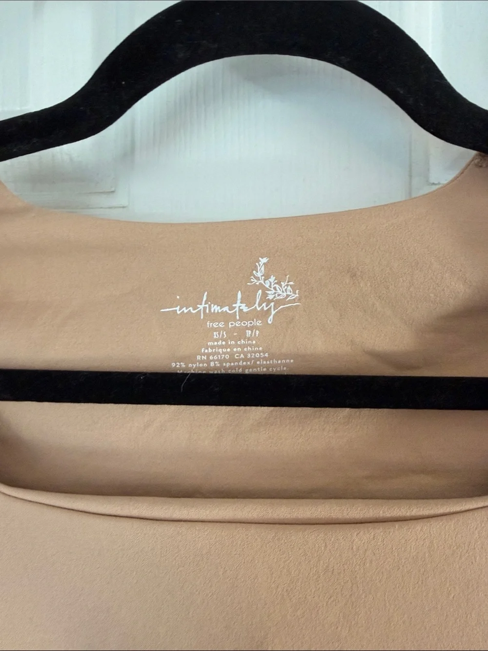 Intimately Free People Square Neck Short Sleeve Tee in Tan XS